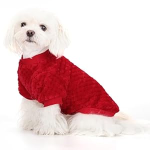 Fuzzy Pineapple Grid Dog Sweater – Ultra Soft & Warm Winter Pet Apparel, Fluffy Textured Knit for Small, Medium Dogs and Cats, Cozy Pullover Dog Coat for Cold Weather.Red XXL