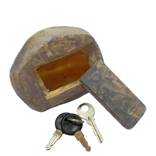ROCOS FALSOS Ocultos - Rock Key Hider | Contenedor De Almacenamiento Secreto | Se Siente Verdadero Diversivo Seguro | Puerta De Seguridad De Almacenamiento Impermeable Para El Hogar En El Estante De