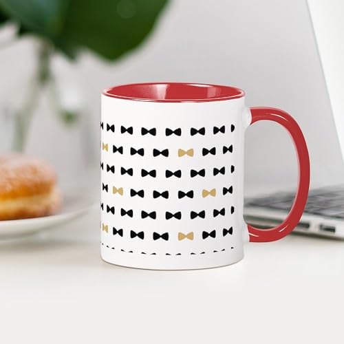 Taza de cerámica 11 oz Blanco con interior rojo miniatura 4