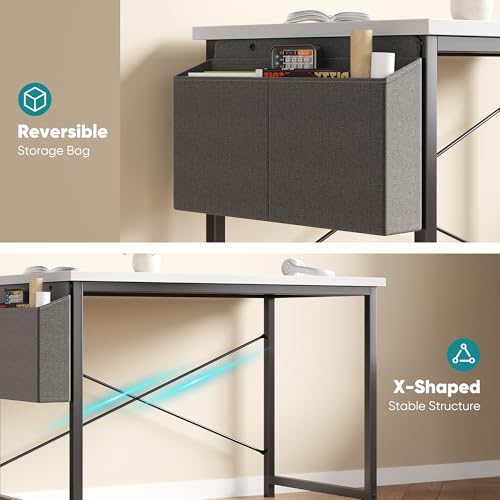 Image of OLIXIS Computer Desk, 47 Inch Gaming Desks for Home Office Small Spaces