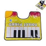 Toiletten Klavier Bodenmatte, Lustige Klavier Bodenmatte Mit Klavierklang, Toilet Electronic Organ, Musik Toiletten Klaviermatte, Toilettenvorleger Joke Spielzeug, Lustig Wc Teppich Für Badezimmer