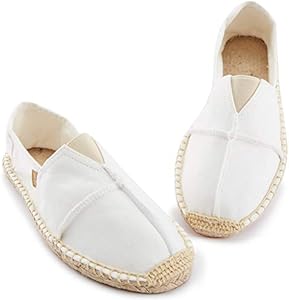 Alexis Leroy Espadrilles plates à enfiler en toile à bout fermé pour