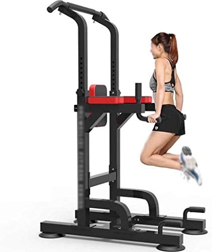 DXIN Home Multi Function Pull Up Station Height Adjustable Fitness Power Tower Push Up Equipment of Home Gym Exercise for Strength Training (Color : Black, Size : 10096160cm)