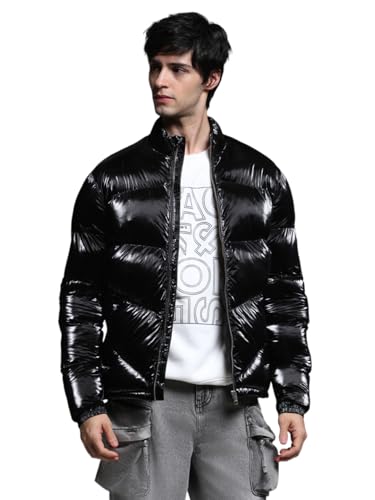 Image of JACK & JONES Men's Polyester Standard Length A-Line Coat