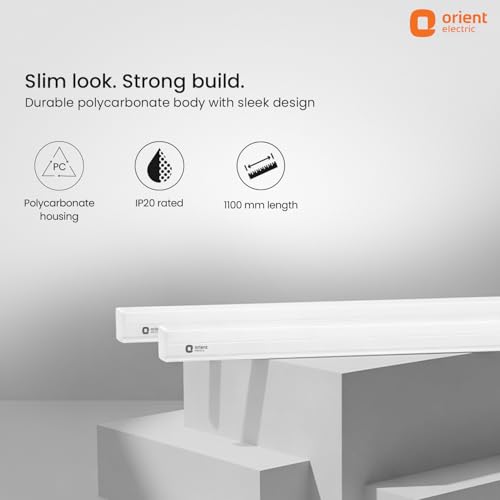 Image of Orient Electric Grace Pro 24W Square LED Batten| 2400 lumens Bright Light Output| LED tubelight for Home| Sleek & Elegant Design| 1Year Warranty by Orient | Cool White