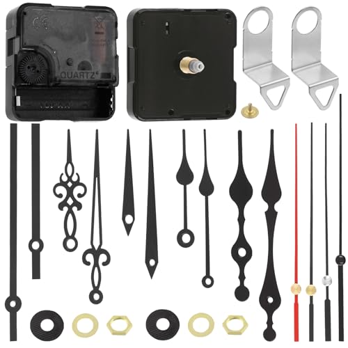 El Mejor Listado de Unidades de pared los mejores 10. 42 Swpeet - Kit de mecanismo de reloj de cuarzo silencioso de 16 mm, 25 unidades, 16 mm, sin batería, incluye 11 piezas de reparación de movimiento de reloj y 14 piezas de repuesto...