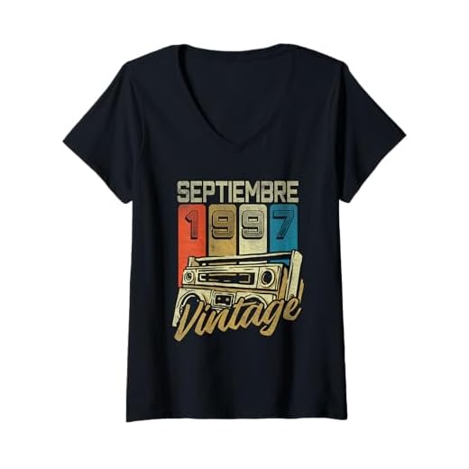 Mujer Septiembre 1997 Vintage - 26 Años Regalo Cumpleaños Hombre Camiseta Cuello V