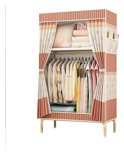 Armario de tela portátil para un dormitorio ordenado con diseño de lona abierto y funcional
