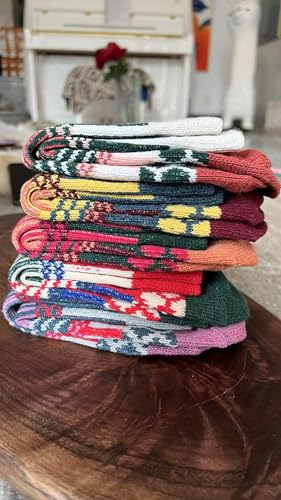 Image of 5 Pack Women's Wool Socks Warm Winter Socks Funny Crew Socks Thick Knit Soft Cabin Cozy Crew Boot Socks For Women Gifts