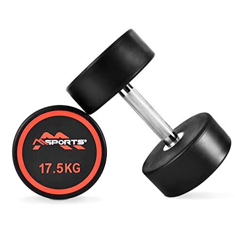 Rundhantel Premium 2er Set | Gummi Kurzhantel Beschichtung 2,5-50 kg | Griff verchromt und gerändelt | Verschiedene Gewichtsvarianten Hantel (2 x 17,5 kg) Rundhantel Premium 2er Set | Gummi Kurzhantel Beschichtung 2,5-50 kg | Griff verchromt und gerändelt | Verschiedene Gewichtsvarianten Hantel (2 x 17,5 kg)