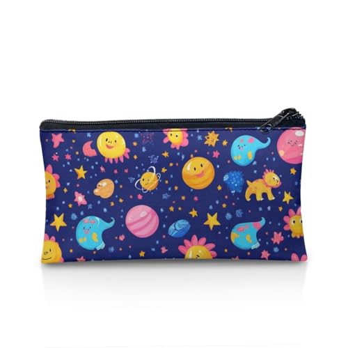 Image of Space Pencil Case for Boys Large Capacity Pencil Box for Crayon Scissors Lightweight Pen Holder Kindergarten Toddlers Cartoon Stationery Pouch