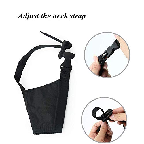 Amacoam Hund Maulkorb Nylon 7 Stück Einstellbare Atmungsaktive Sicherheit für Kleine, Mittlere und Große Hunde - Anti-Biss, Bellen, Kauen Schutz, Schwarz