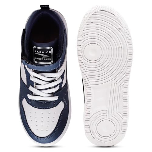 Image of ASIAN Boy's Thunder-12 Kids Casual White Sneaker High-Neck with Lightweight Synthetic Upper Lace-Up Shoes for Kid's & Boy's1