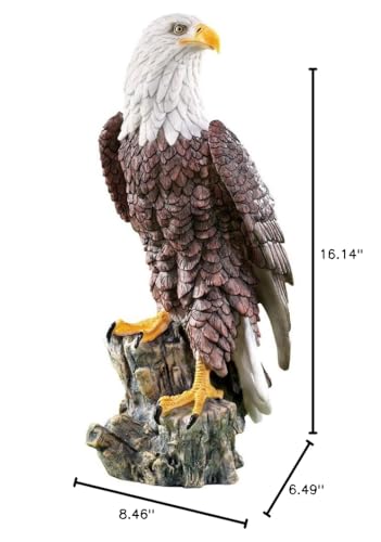 Collections-Etc-Magnificent-Bald-Eagle-on-Stump-Garden-Statue-Outdoor-Decorative-Figurine-for-Yard-or-Garden Collections Etc Magnificent Bald Eagle on Stump Garden Statue Outdoor Decorative Figurine for Yard or Garden