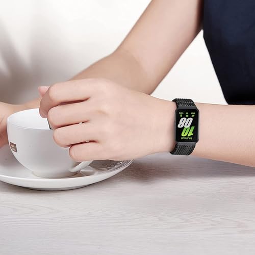Image of 3 Pack Elastic Nylon Bands Compatible with Samsung Galaxy Fit 3,Stretchy Adjustable Breathable Replacement Straps Soft Nylon Loop Wristbands for Women Men
