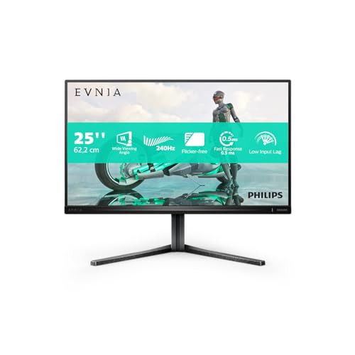 PHILIPS Evnia 25M2N3200W - Monitor da gioco FHD da 25 pollici, 240 Hz, 1 ms GtG, FreeSync Premium (1920x1080, HDMI, DisplayPort) grigio scuro - Monitor - Immagine 1
