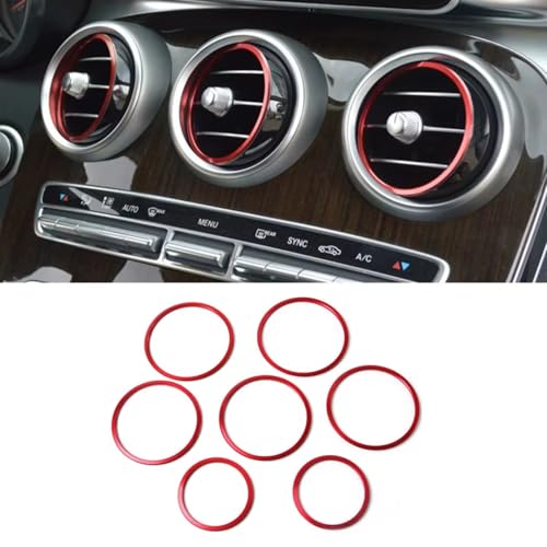 Cache-bouton de ventilation climatisation Mercedes GLC W205 X253 rouge