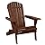 Outvita Wood Adirondack Chair, Folding Wooden Lounge Seating, All Weather Outdoor Furniture Chair with Armrest for Garden Fire Pit Yard Beach, 350 LB Support - Carbonized