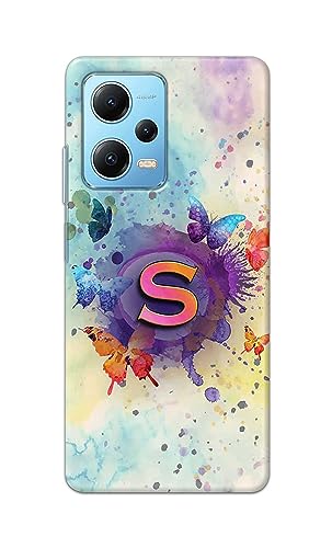Image of PRINTFIDAA� Printed Hard Back Cover Case for Mi Redmi Note 12 5G Back Cover (Alphabet S) -2808