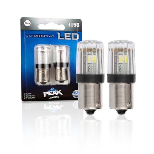 PEAK 1156LED-2BPP Bombillas LED blancas para auto, pack de 2 miniatura 1