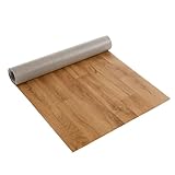 Internethandel Pfordt CV Bodenbelag Holz Optik Braun, 100x200 cm, pflegeleichter PVC Vinylboden mit Holzoptik, Meterware für Küche und Wohnzimmer