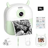 Kids Camera Instant Print, Birthday Gift for Kids Age 3-12, Selfie Digital Camera with 1080P Video & 2.4' Screen, Toddler Camera for 4 5 6 7 8 9 Year Old Boys Girls