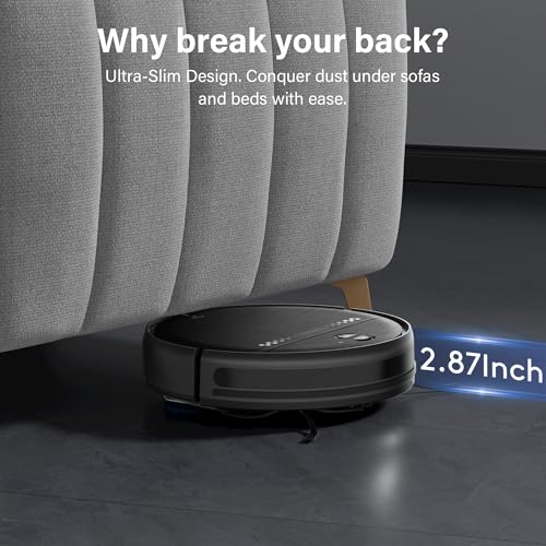 Image of Robot Vacuum and Mop Combo, 2 in 1 Robotic Vacuum Cleaner for Pet Hair, Low Profile Automatic Vacuum Cleaner for Hard Floor and Carpet with App /Voice /Remote Control, Anti-Fall /Anti-Bump, Auto Recharge