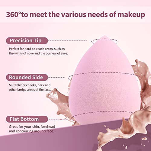 Beakey 5 Pcs Makeup Sponge Set, Latex Free Makeup Sponges For Foundation, Multi-Colored Boun Boun Sponges, Flawless For Liquid, Cream, And Powder #TOP1