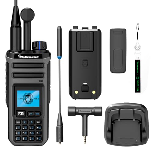Quansheng UV-TK11 Dual Band Walkie Talkie - 10W High Power, NOAA Weather Alerts, 999 Channels, Type-C Charging & 2500mAh Battery for Outdoor, Hiking, Emergency, and Team Communication