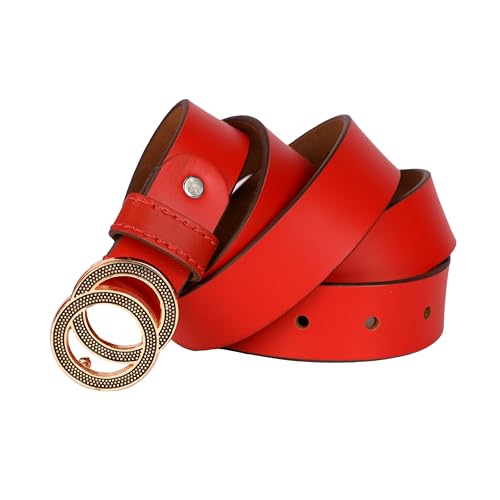 Image of Genuine Leather Ladies Belt for Women | Casual Designer Belt for Jeans-Shorts-Dresses with Western Durable Buckle - LD001