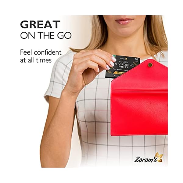 Natural-Blotting-Paper-for-Oily-Skin-with-Bamboo-Charcoal-25-Larger-3pk300-Oil-Blotting-Sheets-for-Face-Makeup-Friendly-Easy-To-Grab-One Natural Oil Blotting Sheets for Face with Bamboo Charcoal - 25% Larger - 3pk/300 Makeup Friendly Blotting Papers for Face - Easy Dispensing Oil Absorbing Sheets for Face