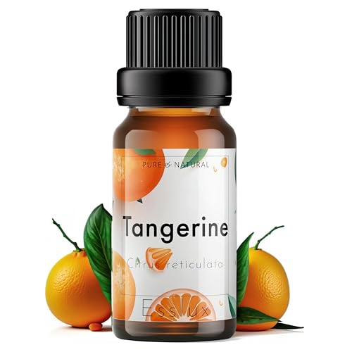 Image of Esslux Tangerine Essential Oil - 100% Pure Natural Tangerine Oil for Diffuser & Aromatherapy | Sweet, Uplifting Scent for Skin Care, Candle Making & Soap Making | Energizing & Refreshing (10ml)