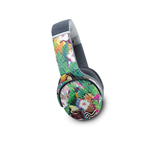 Image of MightySkins Carbon Fiber Skin Compatible with Skullcandy Crusher Evo Wireless - Tropical Paradise | Protective, Durable Textured Carbon Fiber Finish | Easy to Apply