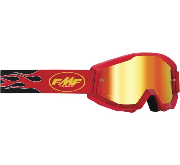 FMFPowerCore Flame Goggles OSFM Red/Red Mirror Lens