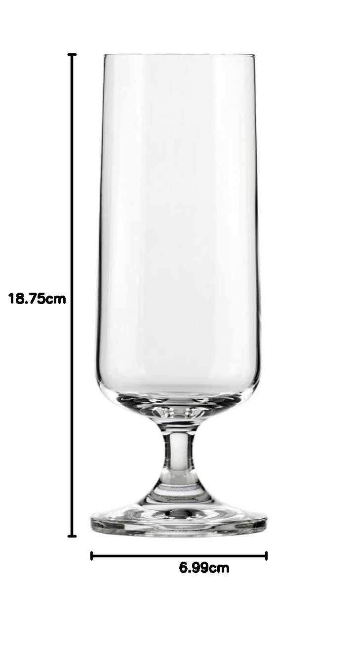 Rastal Perl Goblet Pilsner Beer Glasses - for Drinking Lager, Pilsner, & Seltzer, German Made, 13 ounce, Set of 6 Pack