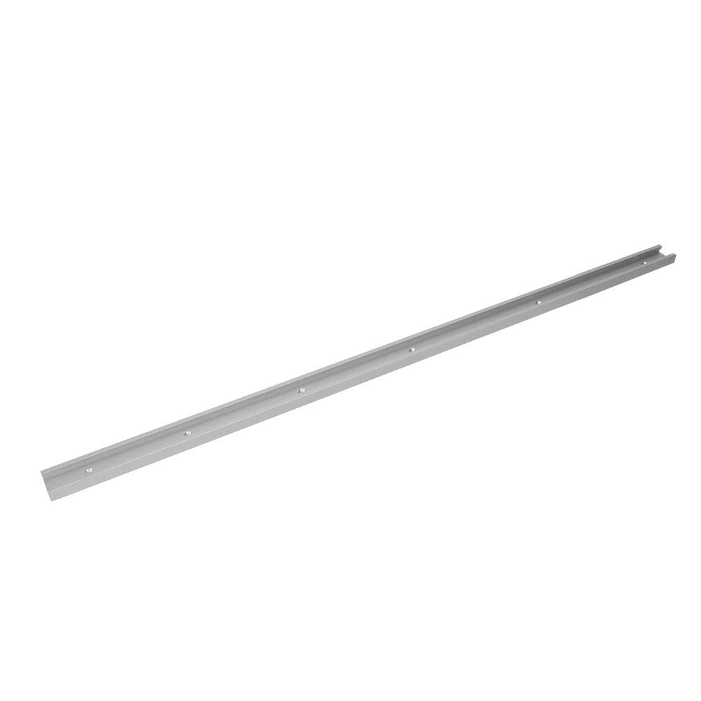 Lastra in lega di alluminio con scanalatura a T per , non porosa, strumento per la lavorazione del legno (scivolo da 1 metro con viti in acciaio inox extra)