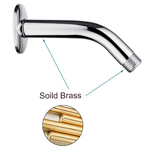 Brazo de ducha Bright Showers 6 pulgadas con doble cabezal cromado miniatura 5