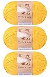 3-Pack Fluffy Wool Yarn by Yonkey Monkey. Lightweight and Soft. Knitting Crochet DIY Art Crafts...