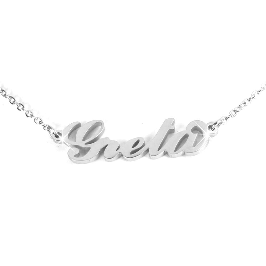 Flowers Collana Vari Nomi in Acciaio lucidissimo. Girocollo Collana con Nome Donna per Essere Sempre al Top. Scegli Il Tuo per Un Ottima Idea Regalo
