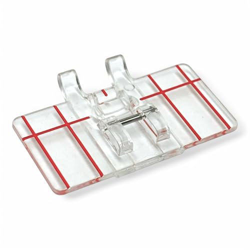 Image of ZENITH Multi-Line Decorative Border Guide Pressure Foot Snap on Type for Automatic Electric Low Shank Sewing Machines Suitable for Usha Janome Brother Singer etc.