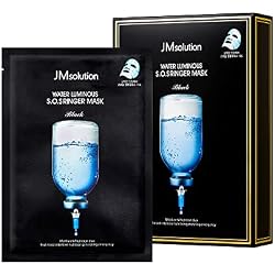 JMsolution Water Luminous SOS Ringer Mask Plus (10 Sheets, 35ml Each) | Intensive Hydration & Soothing Care Korean Sheet Mask | Water Glow Skin Care | K-Beauty Face Mask