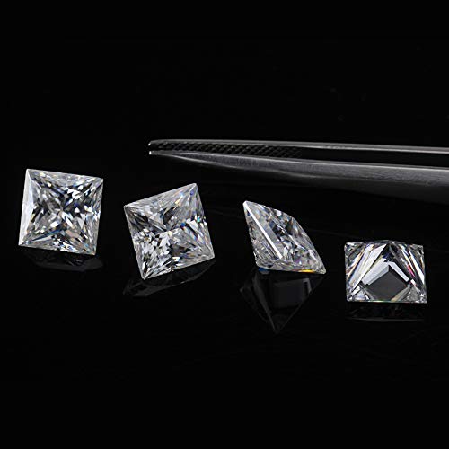 0.08Ct To 6Ct Princess Cut Square Shape Real D Color Fl Moissanite Loose Diamond Excellent Cut Never Fade Test Positive Stone #TOP6