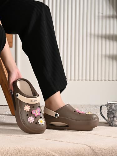 Image of DOCTOR HEALTH SUPER SOFT Women's Platform Clogs | Lightweight EVA Slip-On Garden Shoes with Adjustable Back Strap | Anti-Skid Cushioned Comfortable Casual Sandals for Indoor & Outdoor Wear
