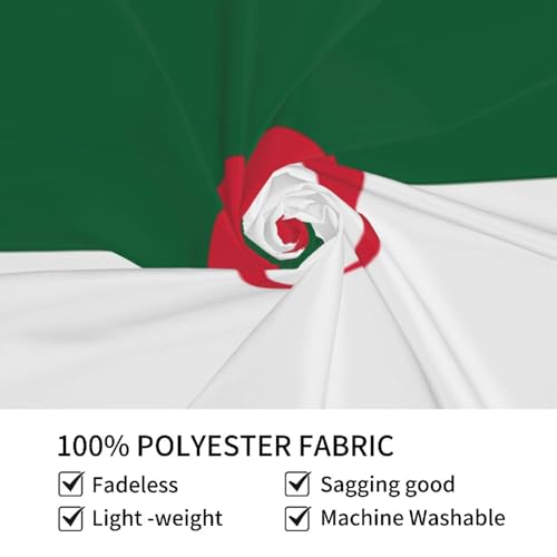 Tenture murale drapeau Algérie textile doux finitions TYUMH - 3