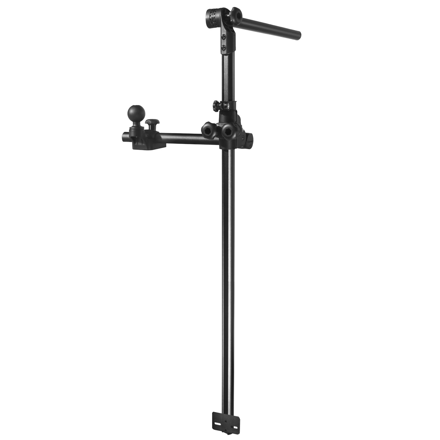 WINDFRD Livescope Transducer Pole Mount for Kayak, Live Sonar Transducer Mount for Garmin? Lowrance, Drill-Down Base with 1.5'' Ball, Compatible with RAM Mounts C Size Double Socket Arm (Long)