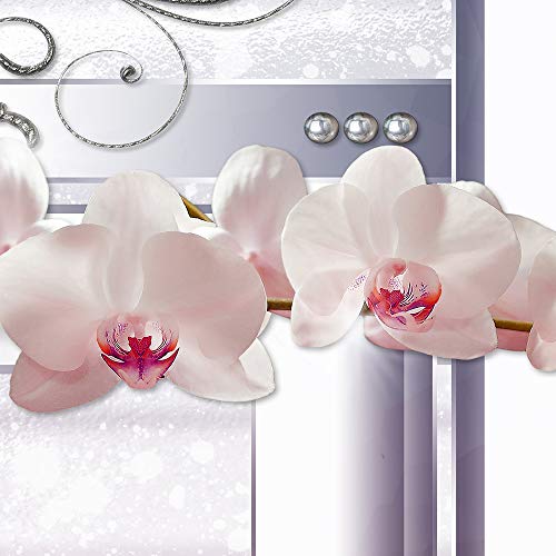 Fleurs art image déco orchidée blanc toile XXL 100x70 - 4