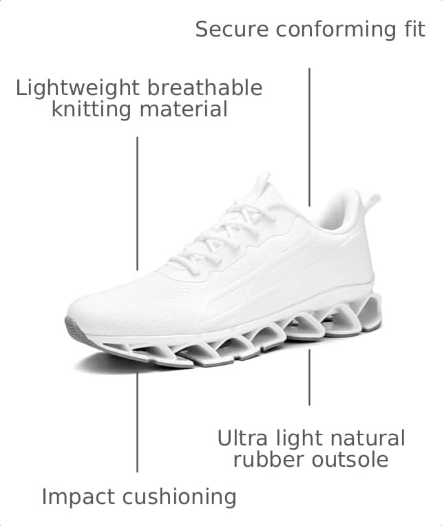 Image of Mens Running Shoes Casual Sport Athletic Fashion Walking Sneakers Lace up Blade Non Slip Breathable Mesh