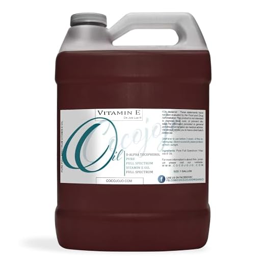 cocojojo Óleo De Vitamina E - Puro E Não Diluído, Espectro Total, Alfa Tocoferol, 75.000 Ui - 1 Galão - Para Pele, Cabelo, Unhas, Cuidados Com O Corpo Óleo Hidratante E Rejuvenescedor Para A Pele