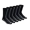 Dickies Men's Dri-tech Moisture Control Crew Socks Multipack, Black (6 Pairs), Shoe Size: 12-15