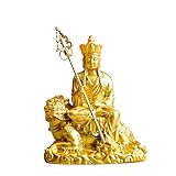 POFU Sutra Statue Sculpture Ksitigarbha Bodhisattva Buddhas Figurine 4.3inch Room Car Decoration